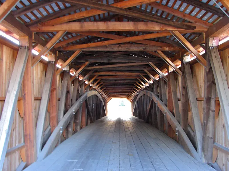 Built the Wrong Way Around, This Covered Bridge Accidentally Gave America One of Its Most Beloved Roads